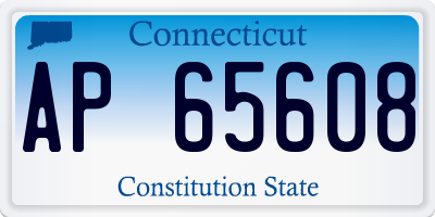 CT license plate AP65608