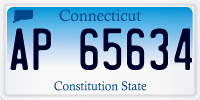 CT license plate AP65634