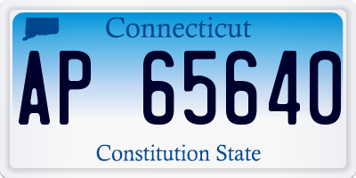 CT license plate AP65640