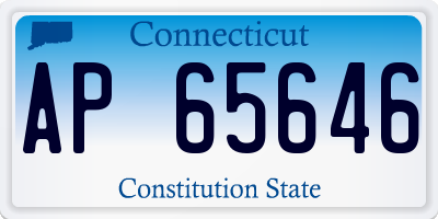 CT license plate AP65646