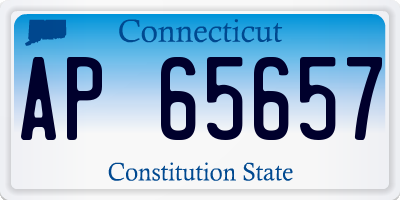 CT license plate AP65657