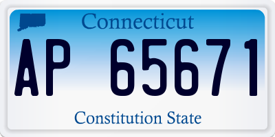 CT license plate AP65671