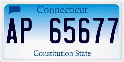 CT license plate AP65677