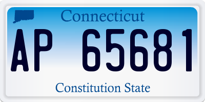 CT license plate AP65681
