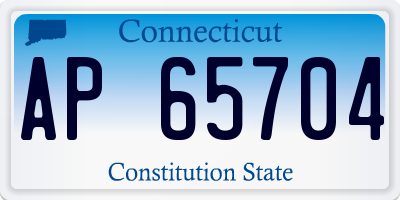CT license plate AP65704