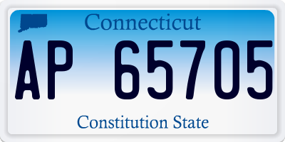 CT license plate AP65705