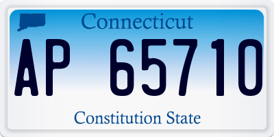 CT license plate AP65710