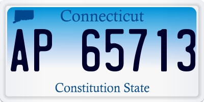 CT license plate AP65713