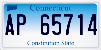 CT license plate AP65714