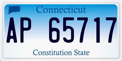 CT license plate AP65717