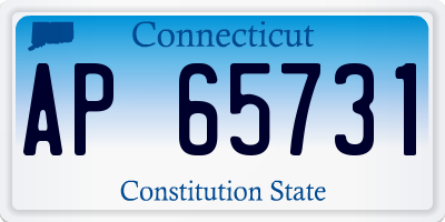CT license plate AP65731