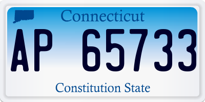 CT license plate AP65733