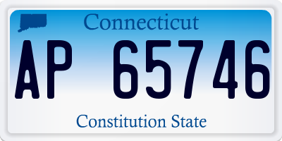 CT license plate AP65746