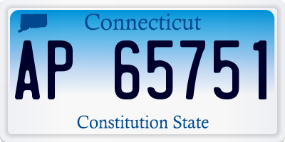 CT license plate AP65751
