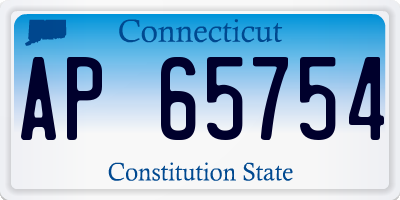 CT license plate AP65754