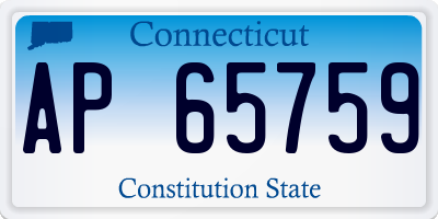 CT license plate AP65759