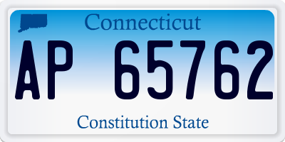 CT license plate AP65762