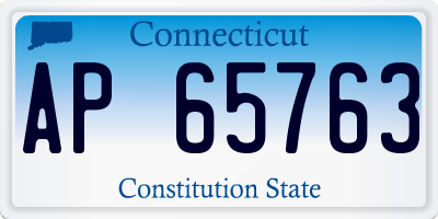CT license plate AP65763