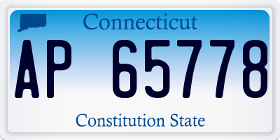 CT license plate AP65778