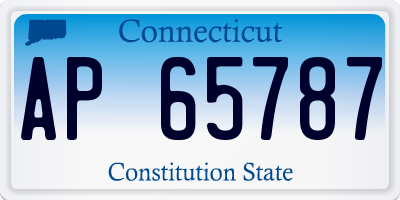 CT license plate AP65787