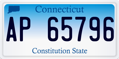 CT license plate AP65796