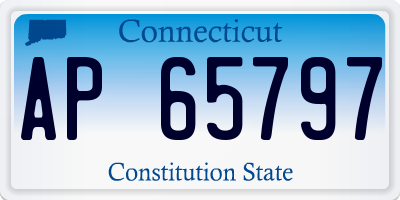 CT license plate AP65797