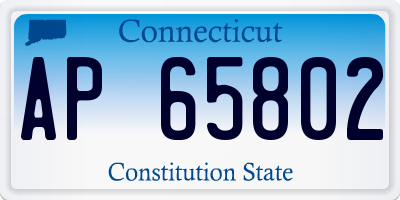 CT license plate AP65802