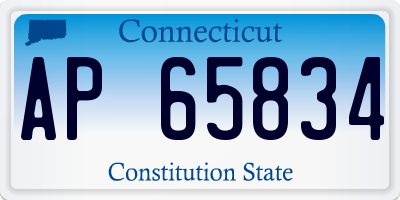 CT license plate AP65834