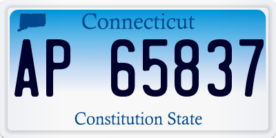 CT license plate AP65837