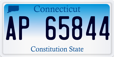 CT license plate AP65844