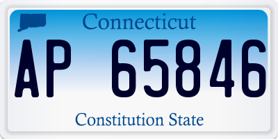 CT license plate AP65846