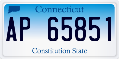 CT license plate AP65851