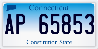 CT license plate AP65853