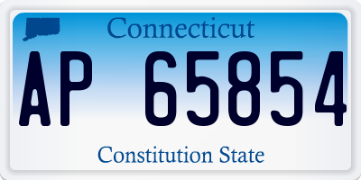 CT license plate AP65854