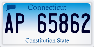 CT license plate AP65862