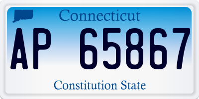CT license plate AP65867