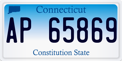 CT license plate AP65869