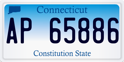 CT license plate AP65886