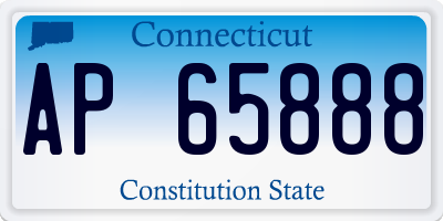 CT license plate AP65888