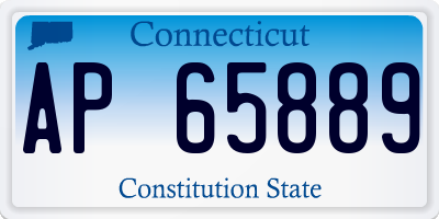 CT license plate AP65889
