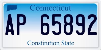 CT license plate AP65892