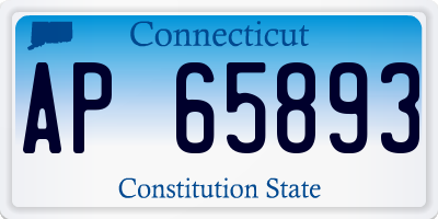 CT license plate AP65893