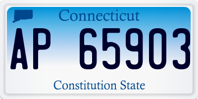 CT license plate AP65903