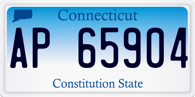 CT license plate AP65904