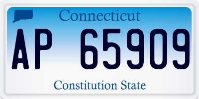 CT license plate AP65909