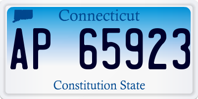 CT license plate AP65923