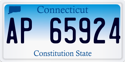 CT license plate AP65924