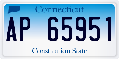 CT license plate AP65951