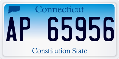 CT license plate AP65956