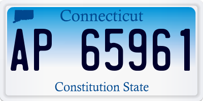 CT license plate AP65961